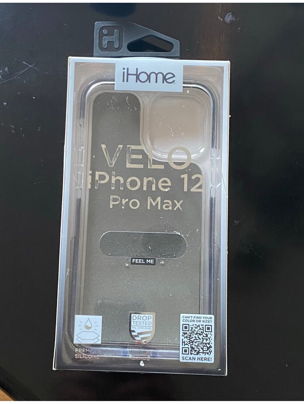iHome Velo Silicone Impact Case for iPhone 12 Pro Max  Black